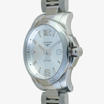 Longines Conquest Quartz Silver Dial 41mm