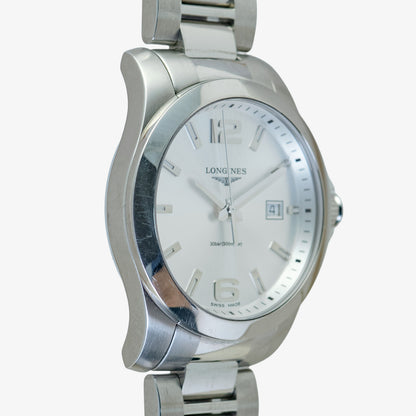 Longines Conquest Quartz Silver Dial 41mm