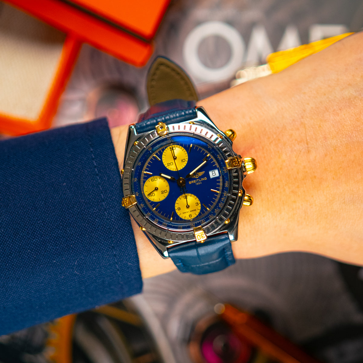 Breitling Chronomat Automatic Blue & Gold Dial 39mm