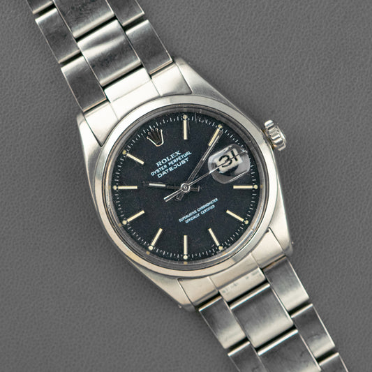 Rolex Datejust 1600 Automatic Smooth Bezel Black Dial 36mm