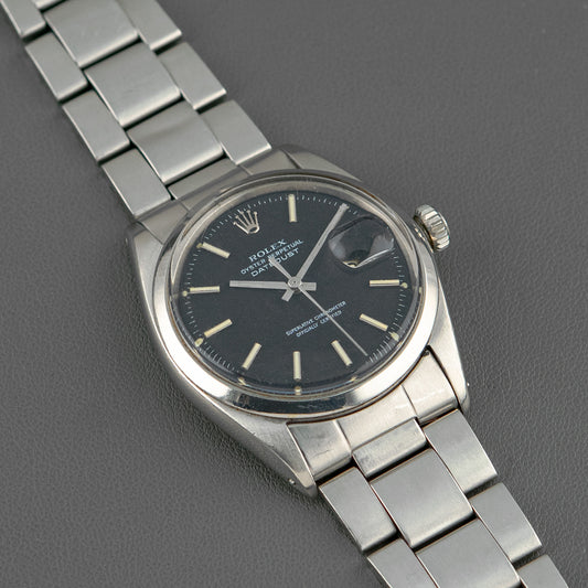 Rolex Datejust 1600 Automatic Smooth Bezel Black Dial 36mm