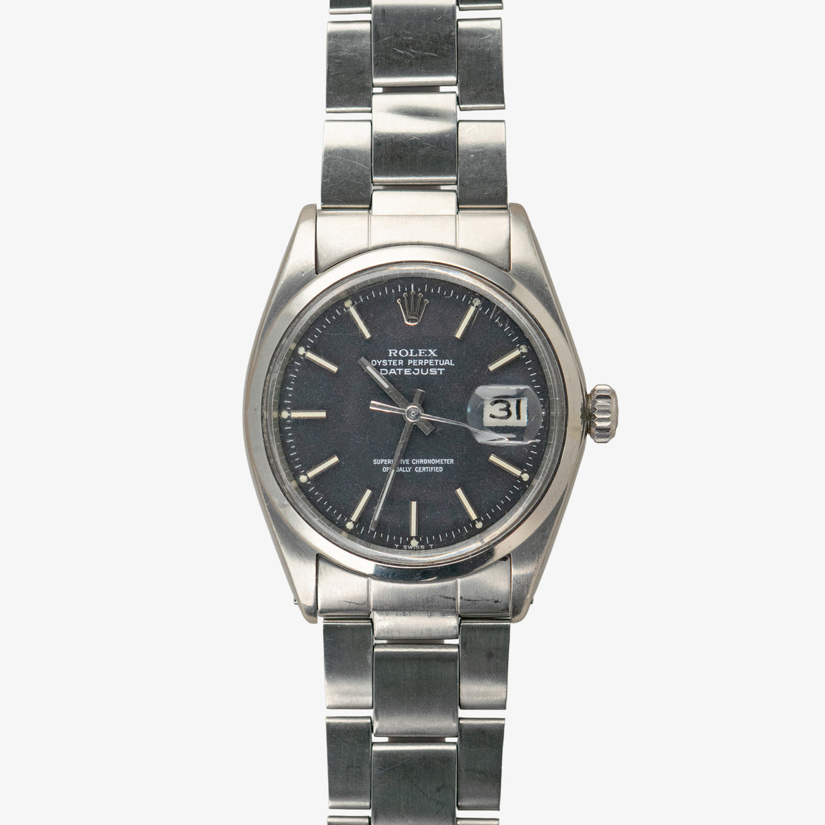Rolex Datejust 1600 Automatic Smooth Bezel Black Dial 36mm