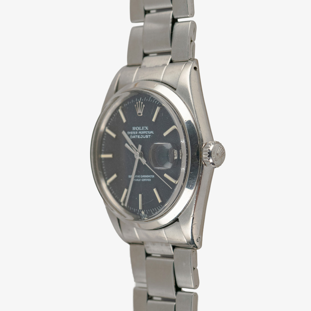 Rolex Datejust 1600 Automatic Smooth Bezel Black Dial 36mm