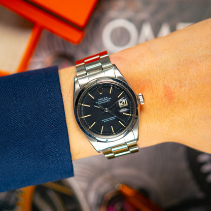 Rolex Datejust 1600 Automatic Smooth Bezel Black Dial 36mm