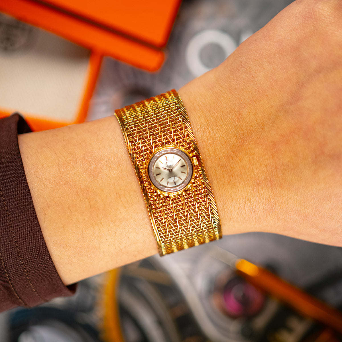 Omega De Ville Vintage Yellow Gold Mesh 20mm