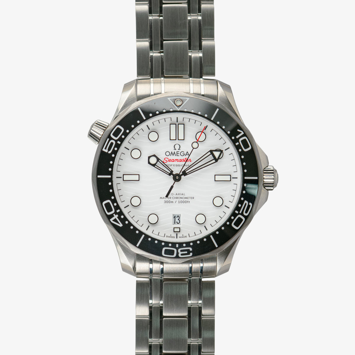 Omega Seamaster Diver 300M Co-Axial White Dial 42mm