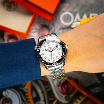 Omega Seamaster Diver 300M Co-Axial White Dial 42mm