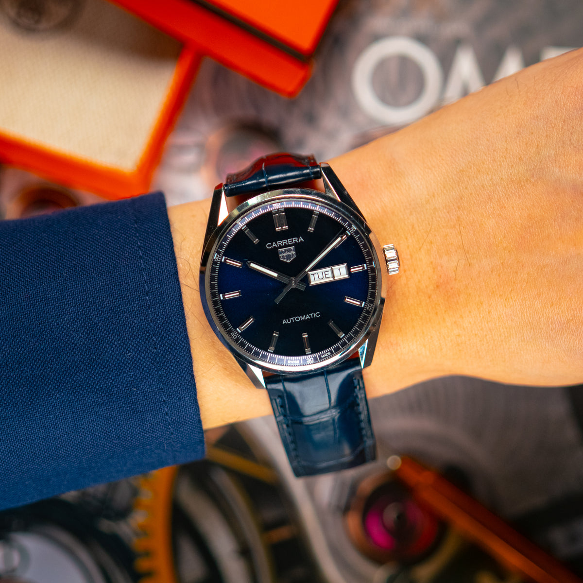TAG Heuer Carrera Day-Date Calibre 5 Blue Dial 41mm