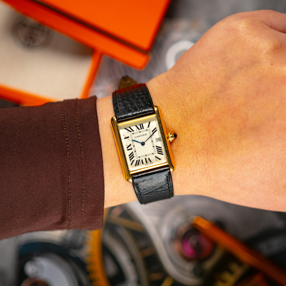 Cartier Tank Louis Yellow Gold White Dial 25.5mm