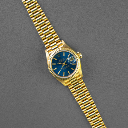 Rolex Datejust President 69178 Blue Dial 26mm
