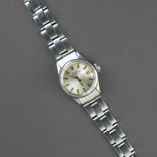 Rolex Oyster Perpetual Date 6516 Silver Dial 26mm
