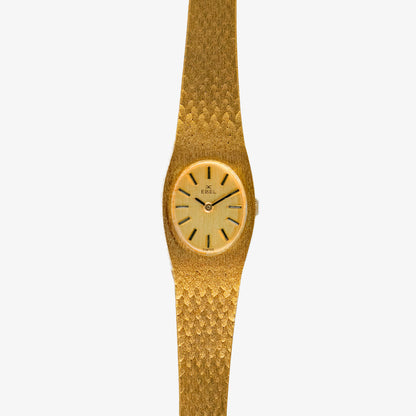 Ebel Vintage Oval Dial Yellow Gold Hand-Wind 15mm