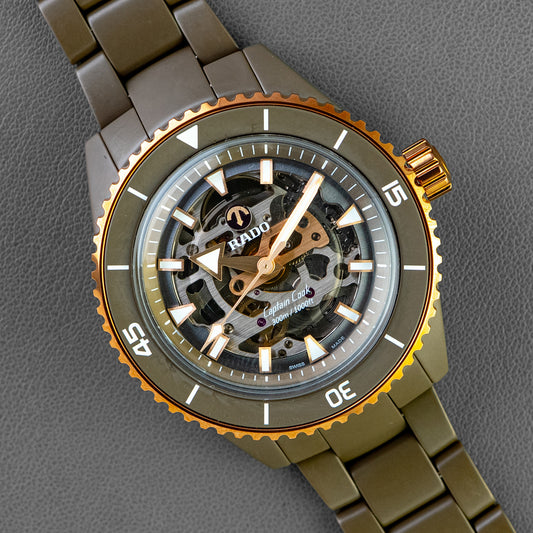 Rado Captain Cook High-Tech Ceramic Skeleton Olive Green 43mm