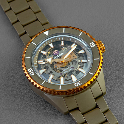 Rado Captain Cook High-Tech Ceramic Skeleton Olive Green 43mm