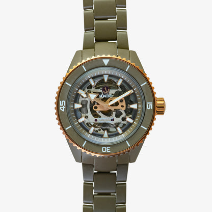 Rado Captain Cook High-Tech Ceramic Skeleton Olive Green 43mm