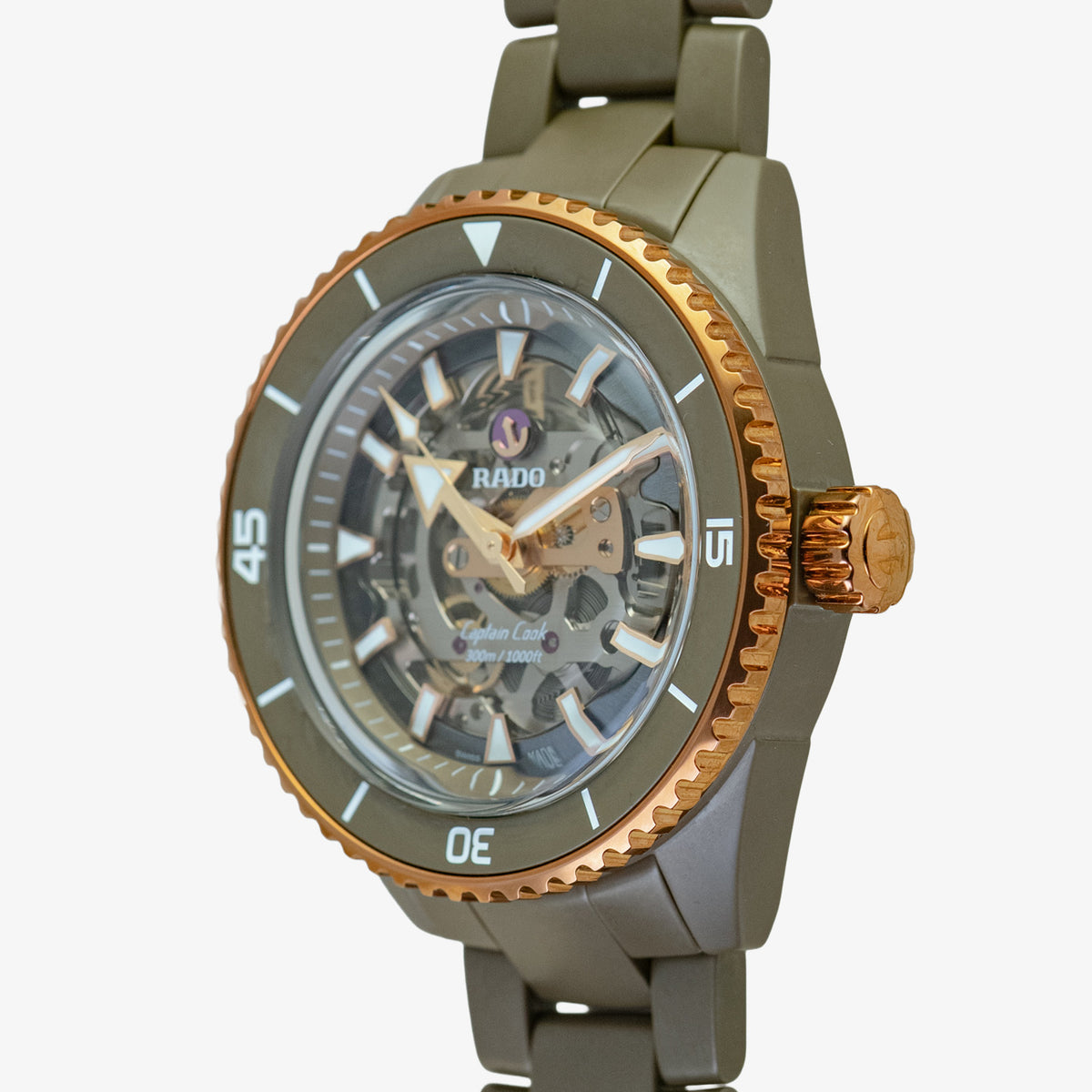 Rado Captain Cook High-Tech Ceramic Skeleton Olive Green 43mm