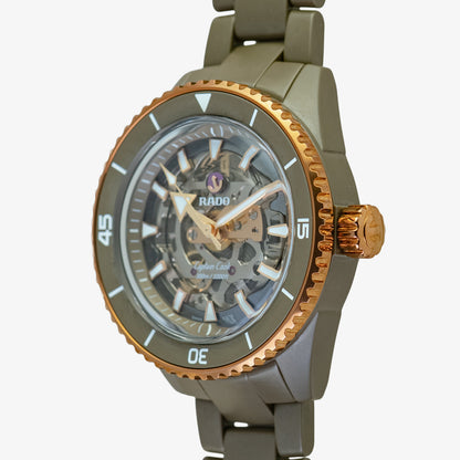 Rado Captain Cook High-Tech Ceramic Skeleton Olive Green 43mm