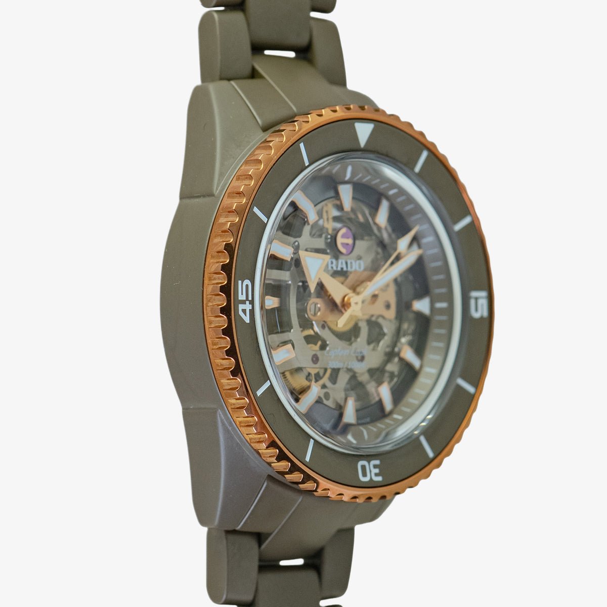 Rado Captain Cook High-Tech Ceramic Skeleton Olive Green 43mm