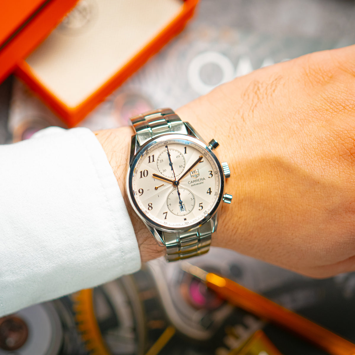 TAG Heuer Carrera Heritage Calibre 16 Chronograph Silver 41mm