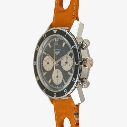 Heuer Autavia Vintage Manual Chronograph Black 39mm