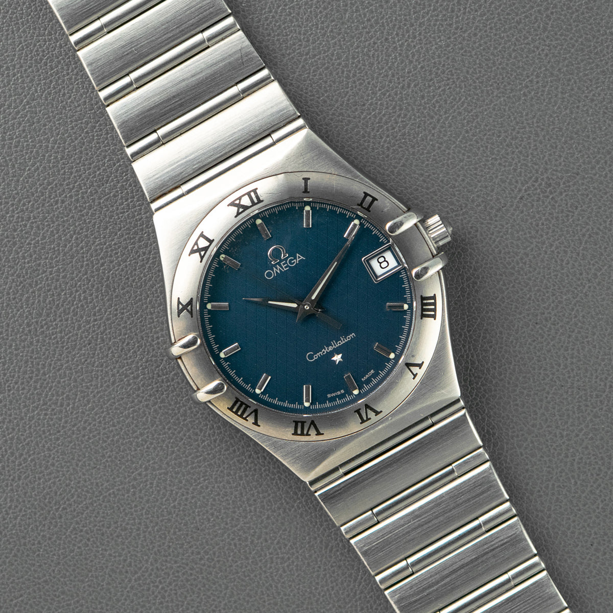 Omega Constellation Date Quartz Blue Dial 33.5mm