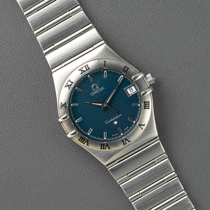 Omega Constellation Date Quartz Blue Dial 33.5mm