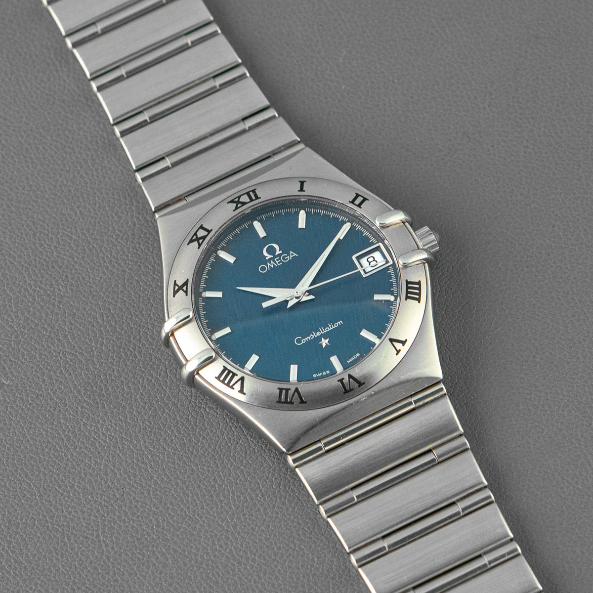 Omega Constellation Date Quartz Blue Dial 33.5mm