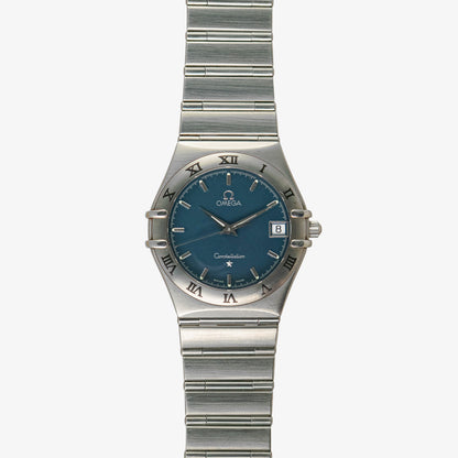 Omega Constellation Date Quartz Blue Dial 33.5mm