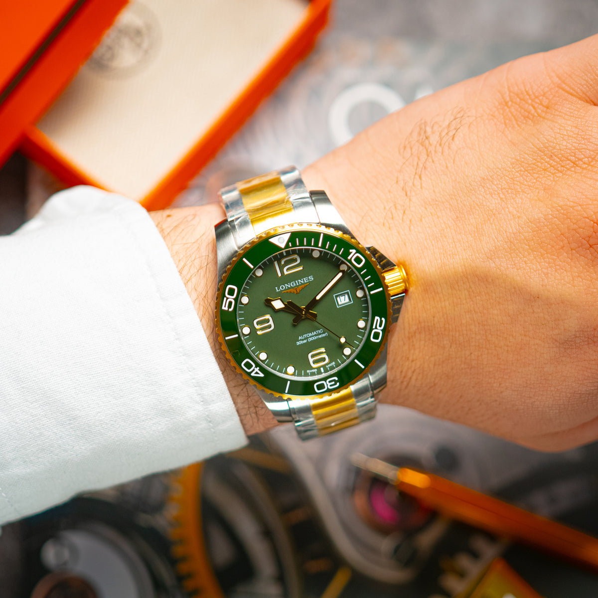 Longines HydroConquest Green Dial Two-Tone 43mm