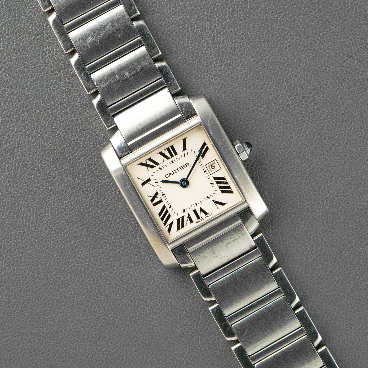 Cartier Tank Française 2465 Quartz White Dial 25mm