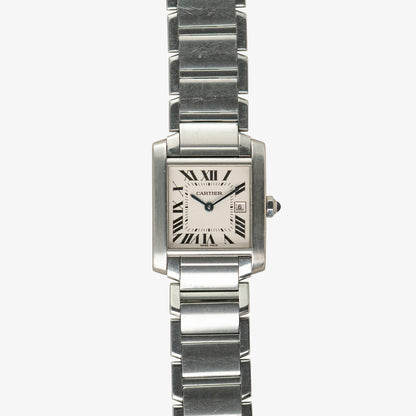 Cartier Tank Française 2465 Quartz White Dial 25mm