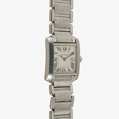 Cartier Tank Française 2465 Quartz White Dial 25mm