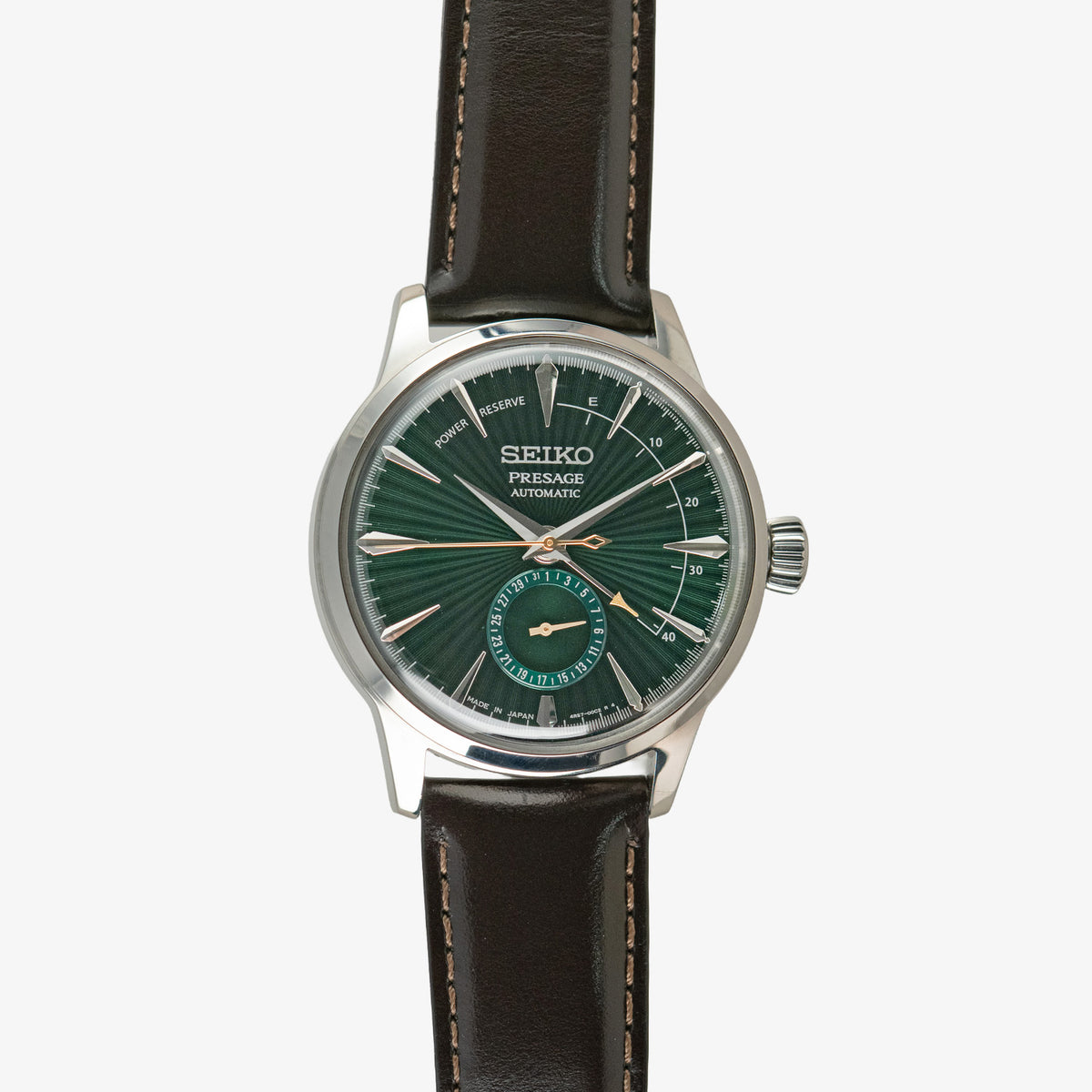 Seiko Presage Cocktail Time Power Reserve Green Dial 40.5mm