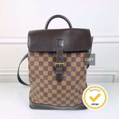 Louis Vuitton Soho Damier Ebene Backpack – LOFT Louis Vuitton Soho Damier Ebene Backpack – LOFT