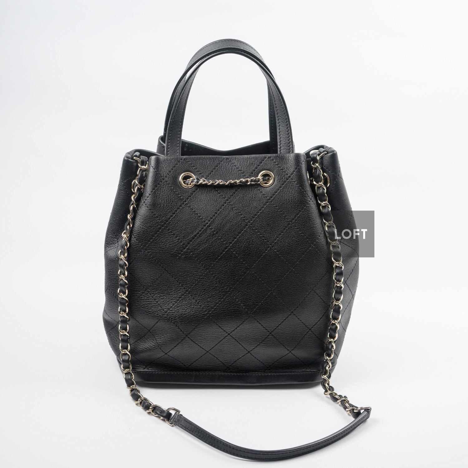 Chanel Bucket Bag Lambskin & Gold Metal