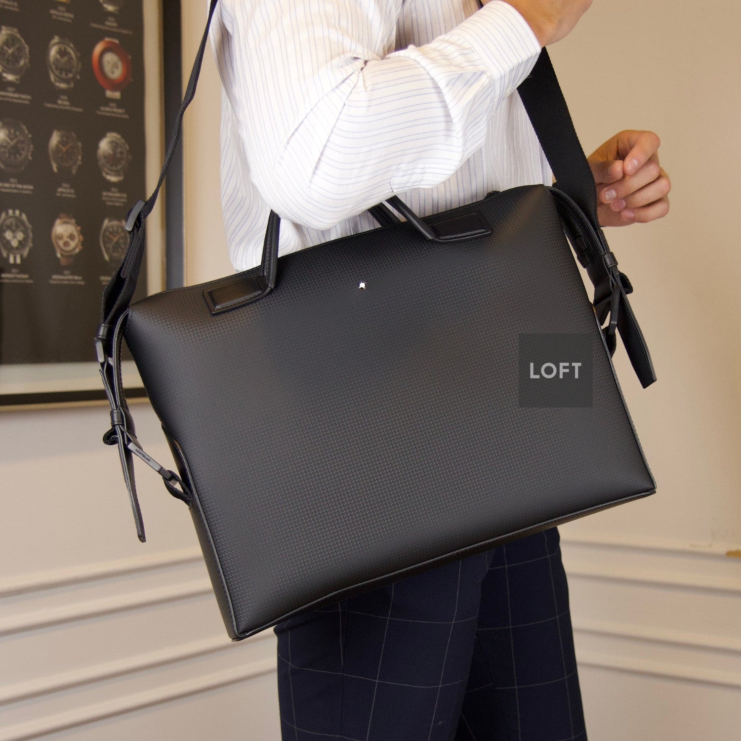 MONT BLANC ブリーフケース モノグラム PVC 2wayブラック MONTBLANC】【ブリーフケース】モンブラン『BMW コレクション