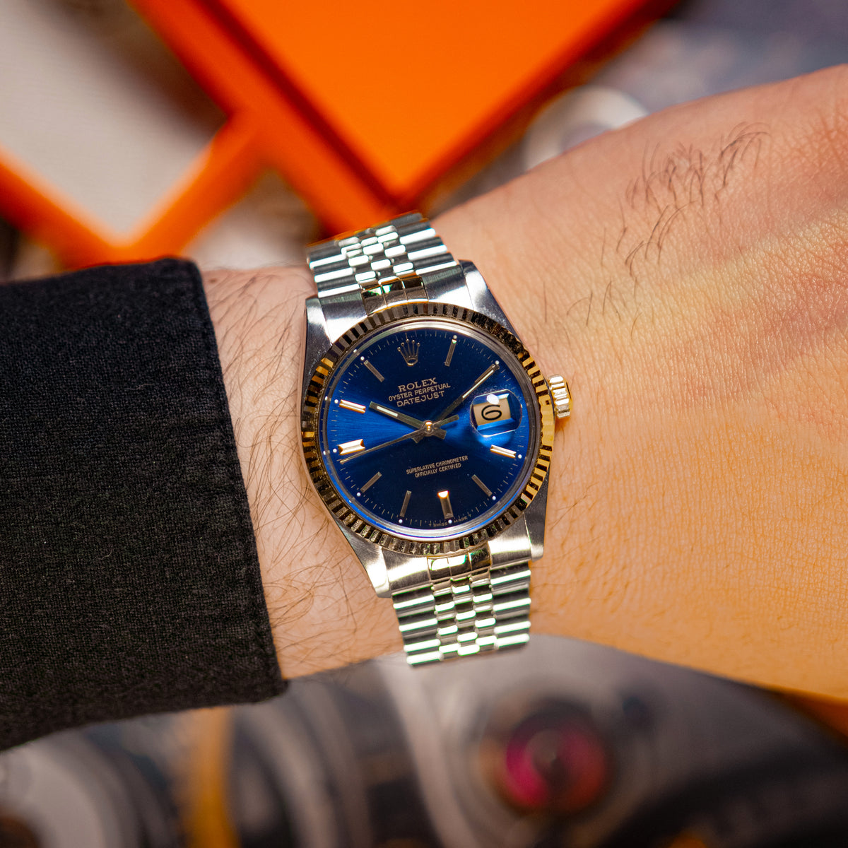Rolex Datejust Two-Tone 16013 Blue Dial 36mm