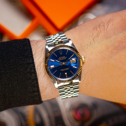 Rolex Datejust Two-Tone 16013 Blue Dial 36mm