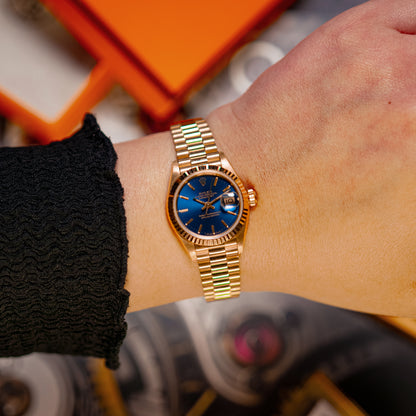 Rolex Datejust President 69178 Blue Dial 26mm