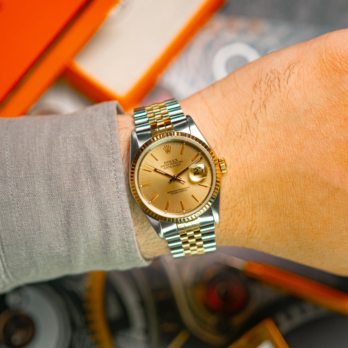 Rolex Datejust 16233 Two-Tone Champagne Dial 36mm