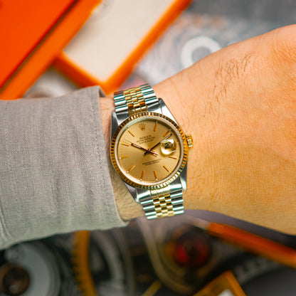 Rolex Datejust 16233 Two-Tone Champagne Dial 36mm