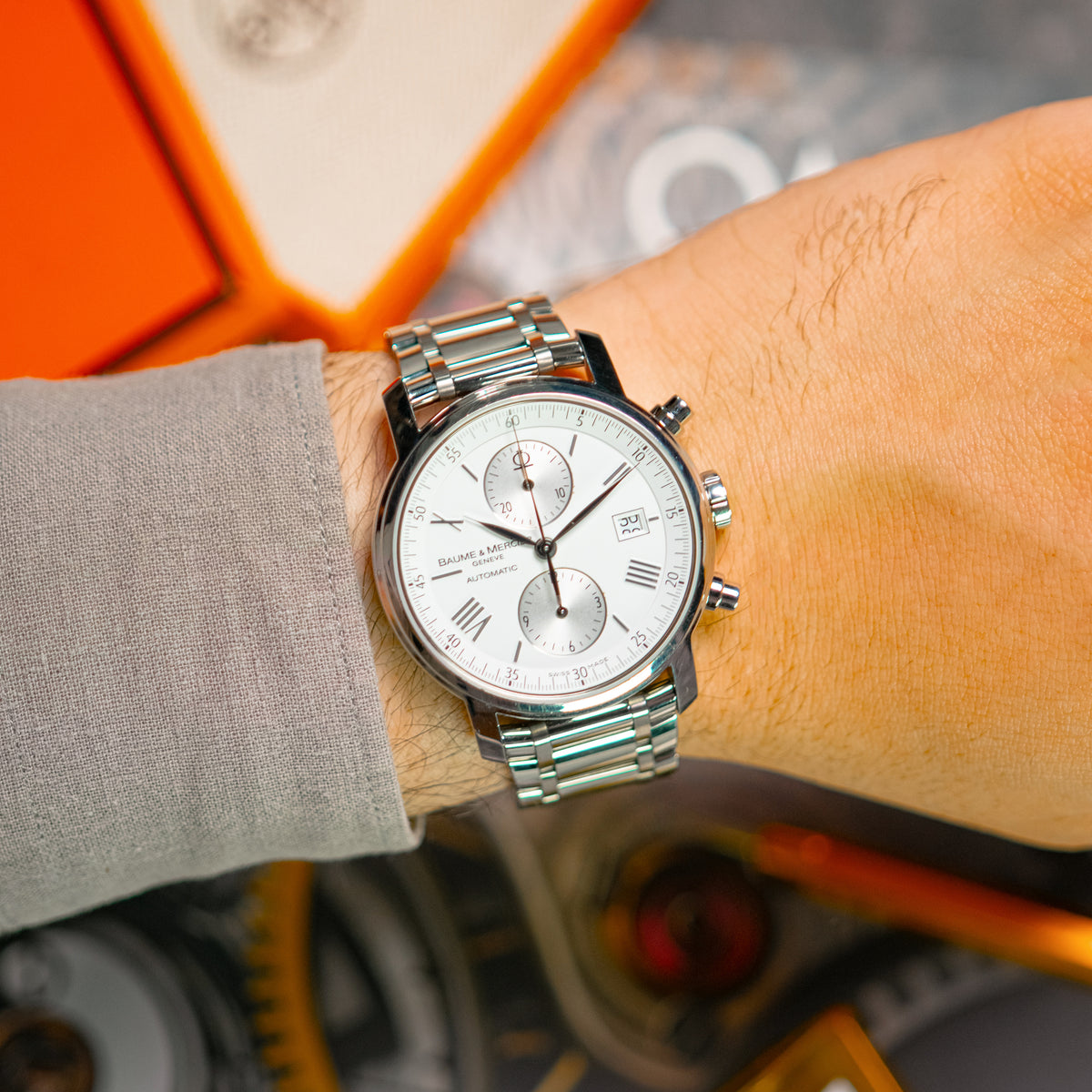 Baume & Mercier Classima Executive Chronograph Silver Dial 42mm