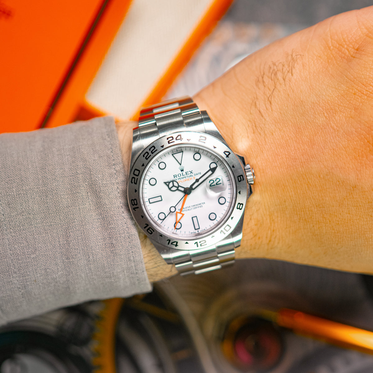 Rolex Explorer II "Polar" GMT Automatic White Dial 42mm