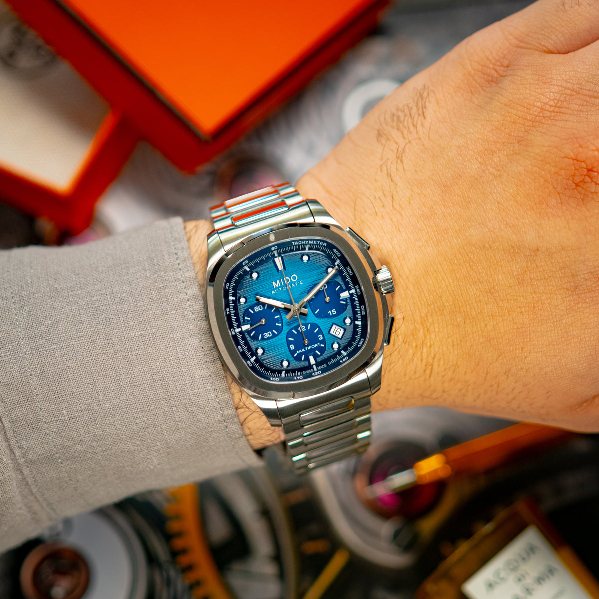 Mido Multifort TV Chronograph Automatic Blue Dial 42mm