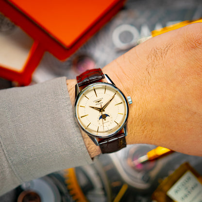 Longines Flagship Heritage Moonphase Automatic Silver 38.5mm