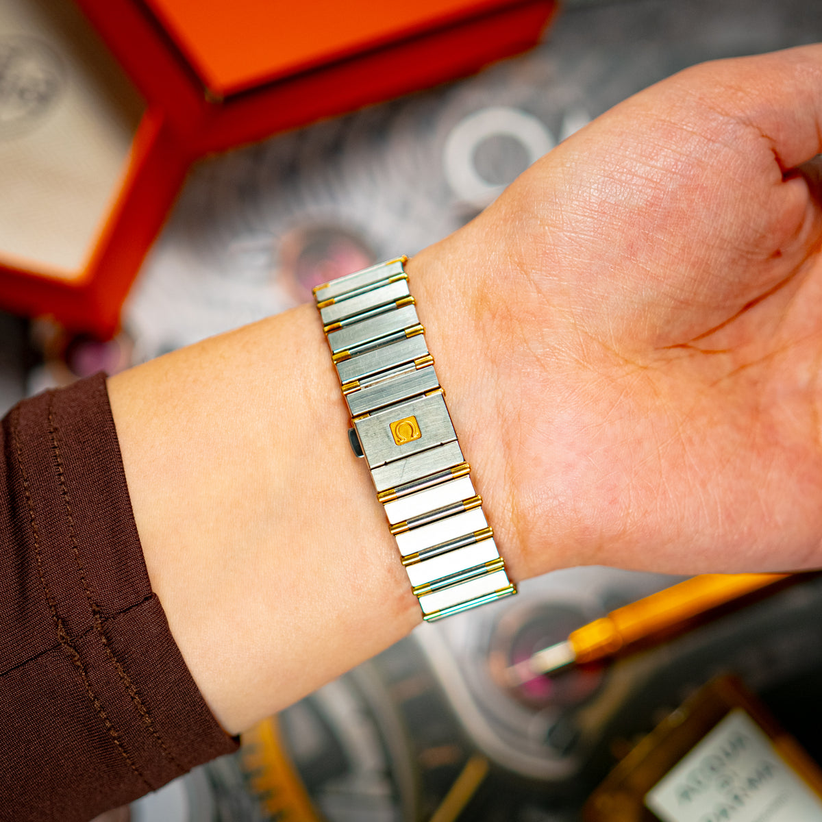 Omega Constellation Manhattan Day-Date Two-Tone Quartz 33mm