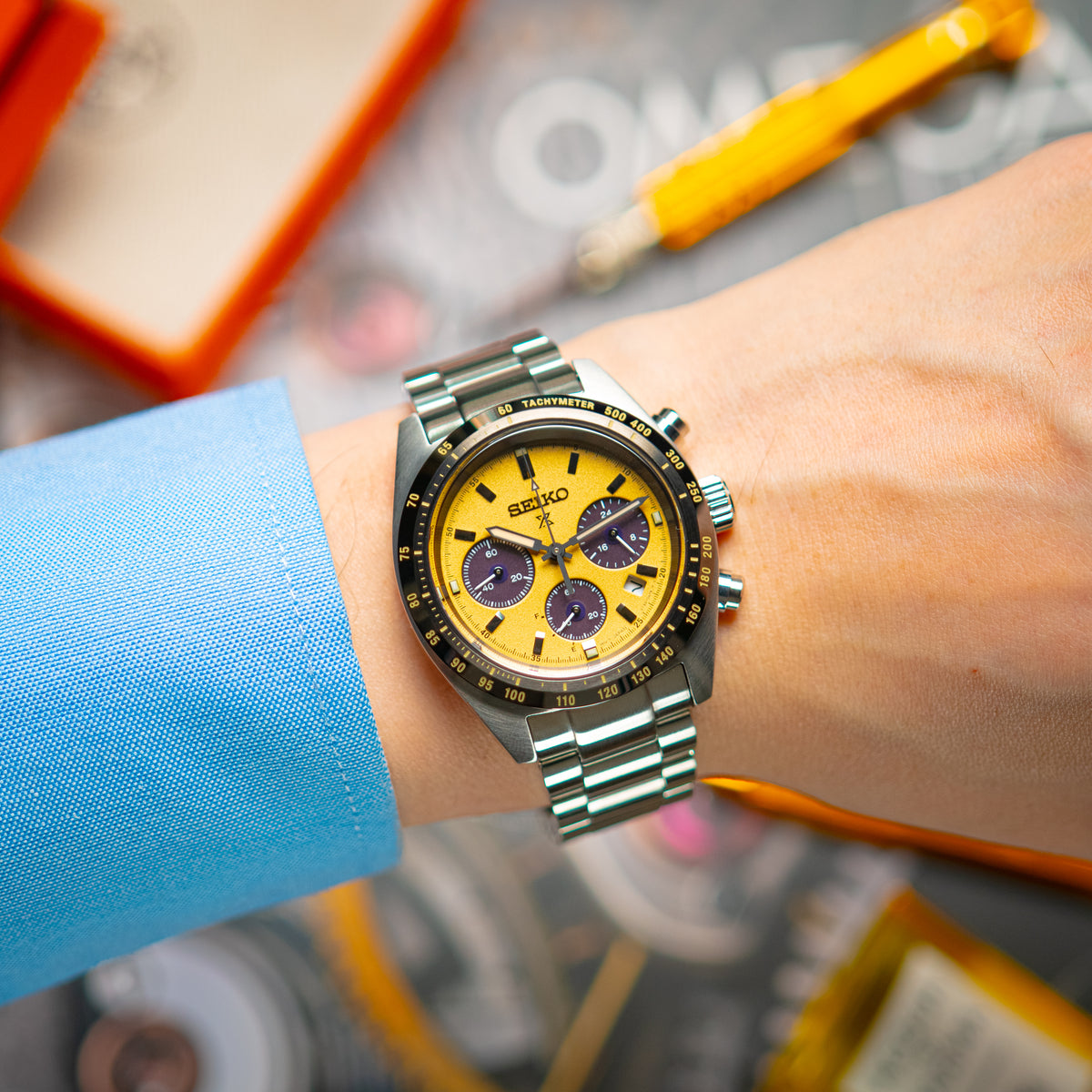 Seiko Prospex Speedtimer Solar Chronograph Sand Dial 39mm