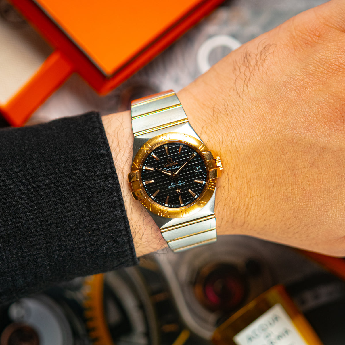 Omega Constellation Co-Axial 35 Two-Tone Black Dial 35mm