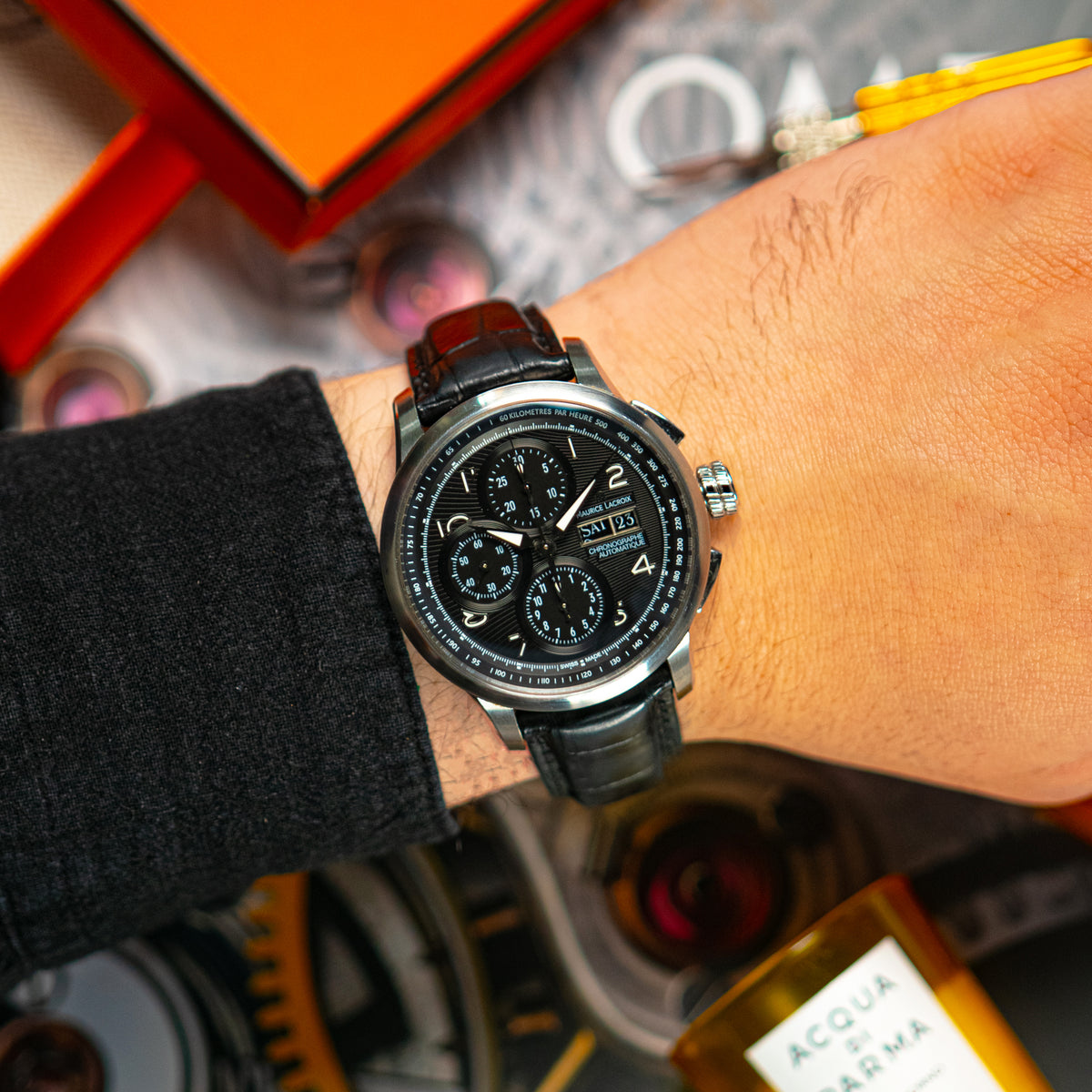 Maurice Lacroix Masterpiece Chronograph Black Dial 40mm