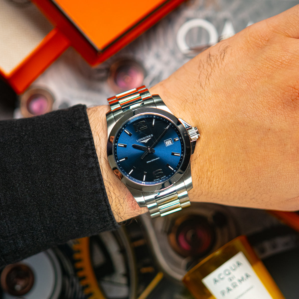 Longines Conquest Quartz Date Blue Dial 41mm